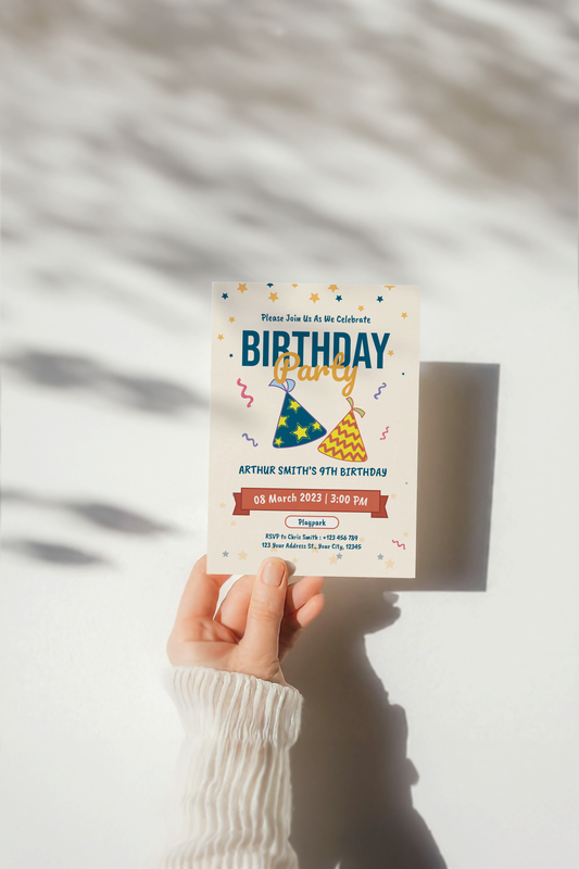 Birthday Hat Party Invitation