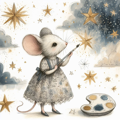 Stardust Mice Collection: Painting stars