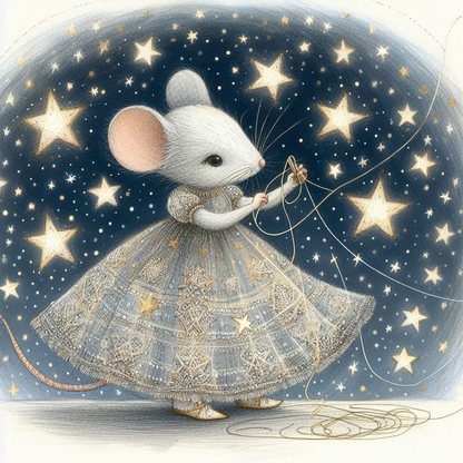 Stardust Mice Collection: Stars on a string